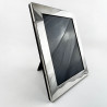 Edwardian Sterling Silver Photo Frame with Black Leather Back