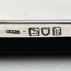 Edwardian Sterling Silver Photo Frame with Black Leather Back