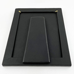 Edwardian Sterling Silver Photo Frame with Black Leather Back
