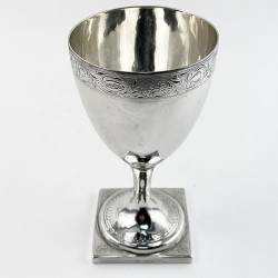 Georgian Sterling Silver Goblet with Vase Shaped Body