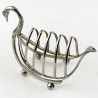 Victorian Novelty Swan Silver Plated Toast Rack (c.1900)