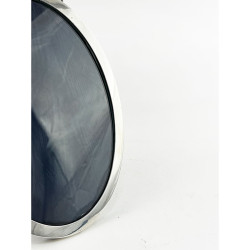 Elegant Oval Sterling Silver Photo Frame with Plain Border