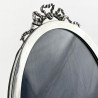 Elegant Oval Sterling Silver Photo Frame with Plain Border