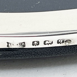 Elegant Oval Sterling Silver Photo Frame with Plain Border