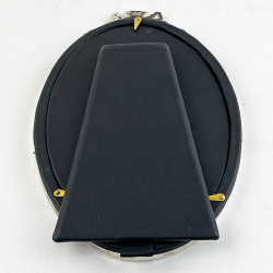 Elegant Oval Sterling Silver Photo Frame with Plain Border