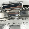 Edwardian Sterling Silver Tea Caddy with Bulbous Oval Fluted Body