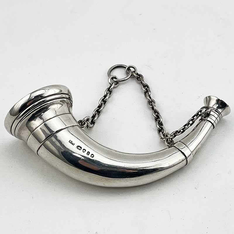 Sampson Mordan & Co Hunting Horn Vinaigrette or Scent Bottle (1874)