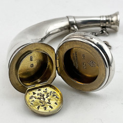 Sampson Mordan & Co Hunting Horn Vinaigrette or Scent Bottle