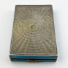 Continental Sterling Silver and Enamel Card or Cheroot Case