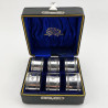 Set of Six Boxed Silver Plated Napkin Rings (c.1900)