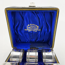 Set of Six Boxed Silver Plated Napkin Rings