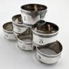 Set of Six Boxed Silver Plated Napkin Rings