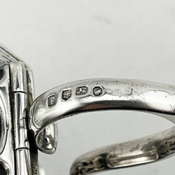 Octagonal Victorian Sterling Silver Mustard Pot