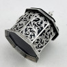 Octagonal Victorian Sterling Silver Mustard Pot