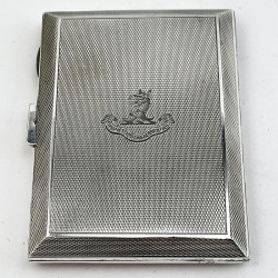 Pink Enamel Sterling Silver Card or Cheroot Case