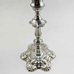 Impressive Pair of Late George II Candlesticks by John Cafe