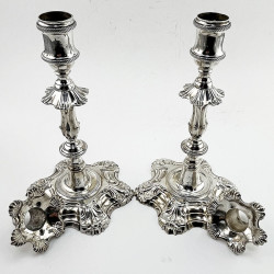 Impressive Pair of Late George II Candlesticks by John Cafe