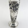 Pair of Decorative Late Victorian Sterling Silver Vases