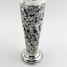 Pair of Decorative Late Victorian Sterling Silver Vases