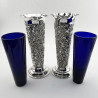 Pair of Decorative Late Victorian Sterling Silver Vases