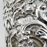Pair of Decorative Late Victorian Sterling Silver Vases
