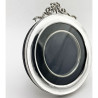 Pretty Edwardian Round Sterling Silver Photo Frame