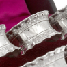 Six Silver Plate Napkin Rings in a Red Velvet Lined Box
