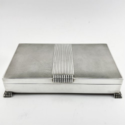 Large Sterling Silver Art Deco Style Cigar or Trinket Box