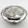 Decorative Edwardian Large Sterling Silver Jewellery or Trinket Box