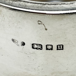 Plain Art Deco Style Sterling Silver Trinket Box or Tea Caddy