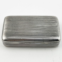 Stylish George III Sterling Silver Snuff Box (1800)