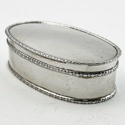 Good Gauge Edwardian Sterling Silver Jewellery or Trinket Box