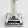 Stylish Pair of Sterling Silver Edwardian Candlesticks