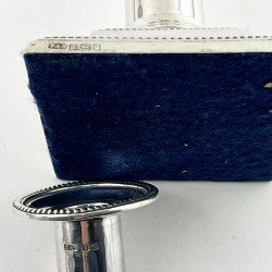 Stylish Pair of Sterling Silver Edwardian Candlesticks