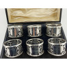 Beautiful Boxed Set of Six Sterling Silver Napkin Rings