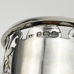 Beautiful Boxed Set of Six Sterling Silver Napkin Rings