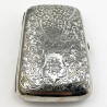 Edwardian Sterling Silver Cigar Case with Rectangular Curved Shaped Body (1903)