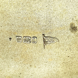 Edwardian Sterling Silver Cigar Case with Rectangular Curved Shaped Body