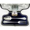Boxed Victorian Sterling Silver Three Piece Christening Set