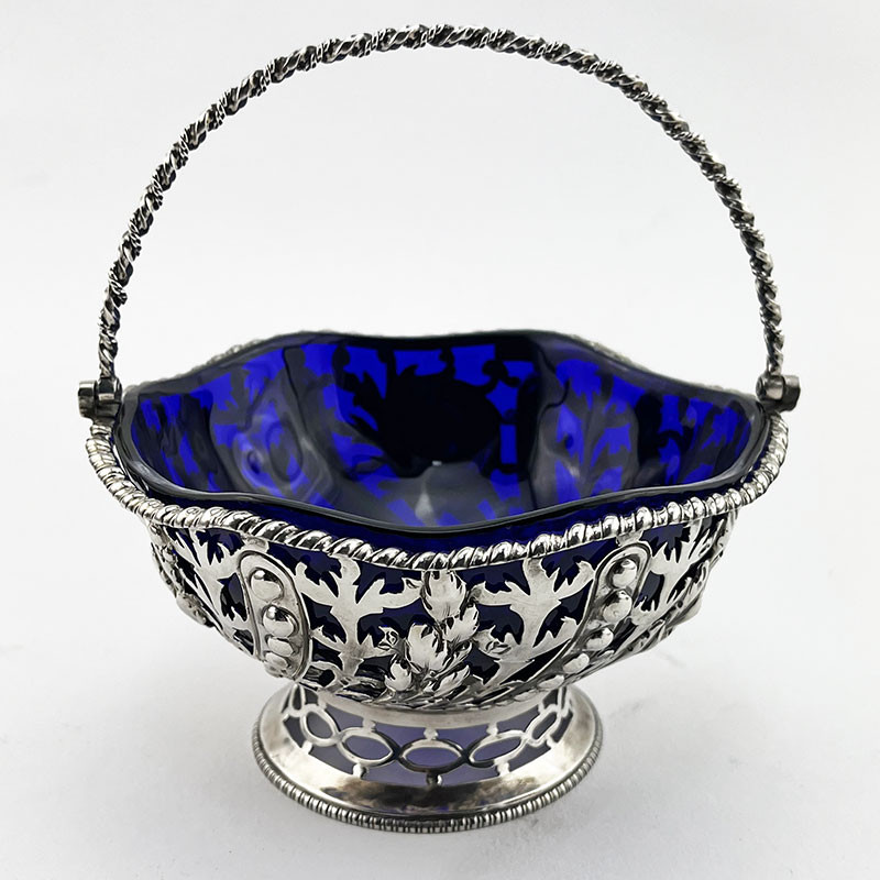 Beautiful Georgian Sterling Silver Sugar Basket (1770)
