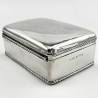 Handsome Plain Sterling Silver Trinket or Cigarette Box