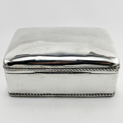 Handsome Plain Sterling Silver Trinket or Cigarette Box (1900)