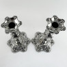 Early Victorian George II Style Sterling Silver Candlesticks
