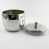 Plain Art Deco Style Sterling Silver Trinket Box or Tea Caddy