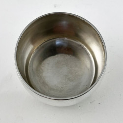 Plain Art Deco Style Sterling Silver Trinket Box or Tea Caddy