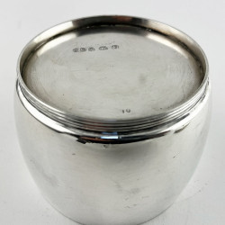 Plain Art Deco Style Sterling Silver Trinket Box or Tea Caddy