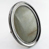 Plain Smart Sterling Silver Oval Photo Frame (1915)