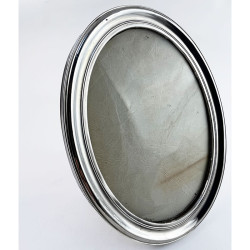 Plain Smart Sterling Silver Oval Photo Frame