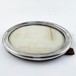 Plain Smart Sterling Silver Oval Photo Frame