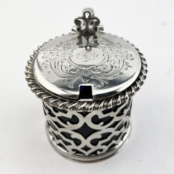 Beautiful Victorian Sterling Silver Mustard Pot